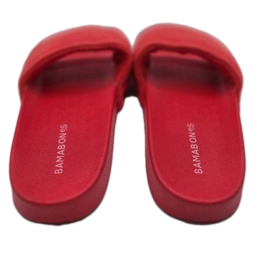 Bamabones Pilo Slide Sandals Red Size 7 / 8 Washable Comfort Streetwear NEW NWT - Picture 3 of 12